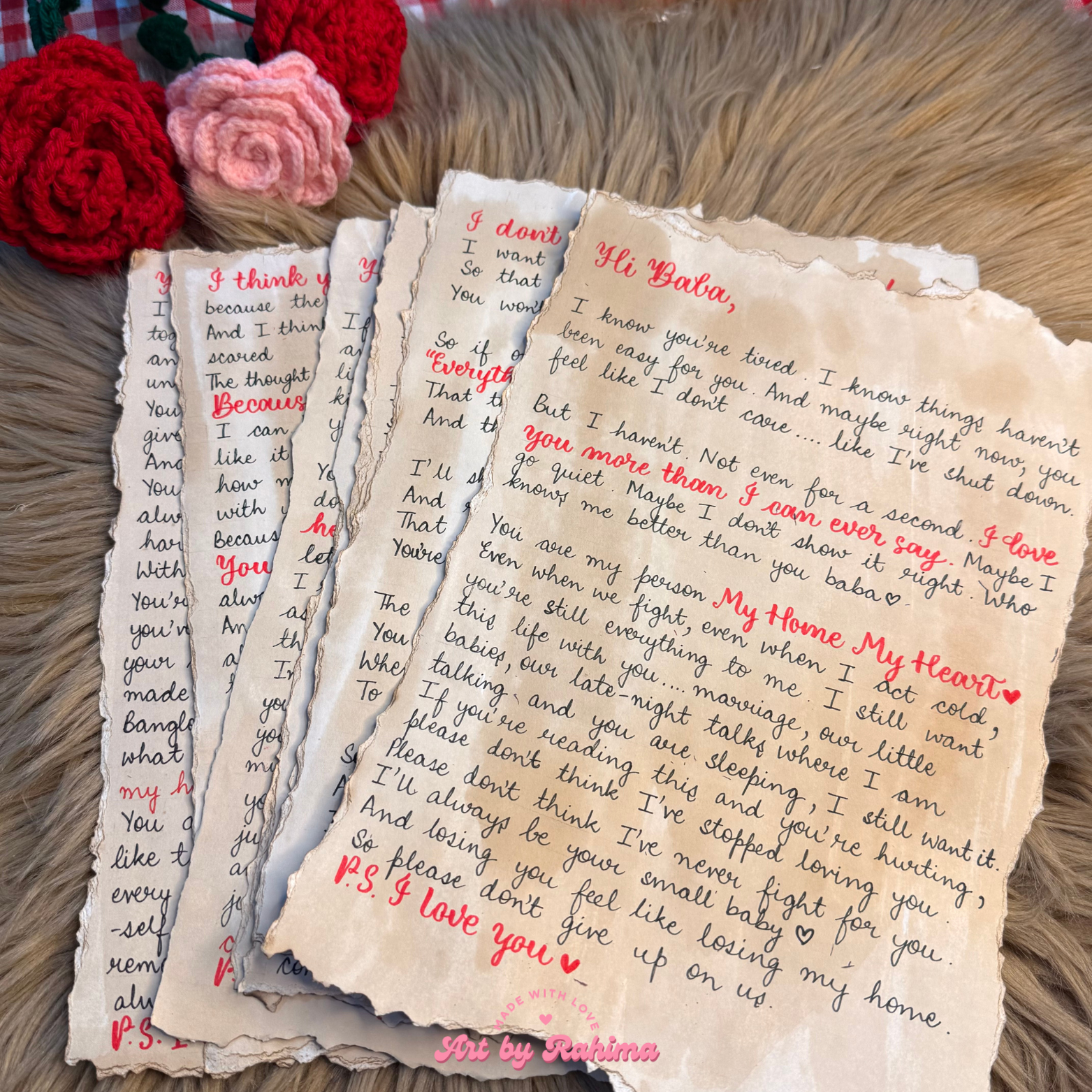 Open When Letters set of 7 in vintage handwritten style