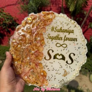 Personalized Frame with Preserved Flowers – 10 Inch | Custom Resin Floral Frame