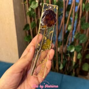 Full Rose Flower Preserved Bookmark | Handmade Floral Reading Accessory