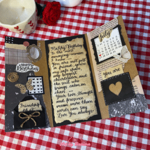 Vintage Style Trifold Card | Handmade Personalized Greeting