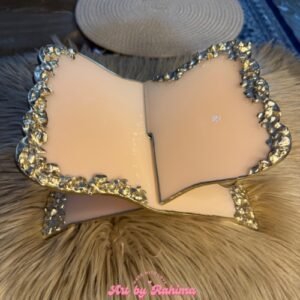 Most Elegant Resin Rehal with Gold Stone Border | Handmade Quran & Book Stand