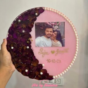 12 Inch Personalised Resin Frame with Preserved Flowers | Custom Floral Keepsake