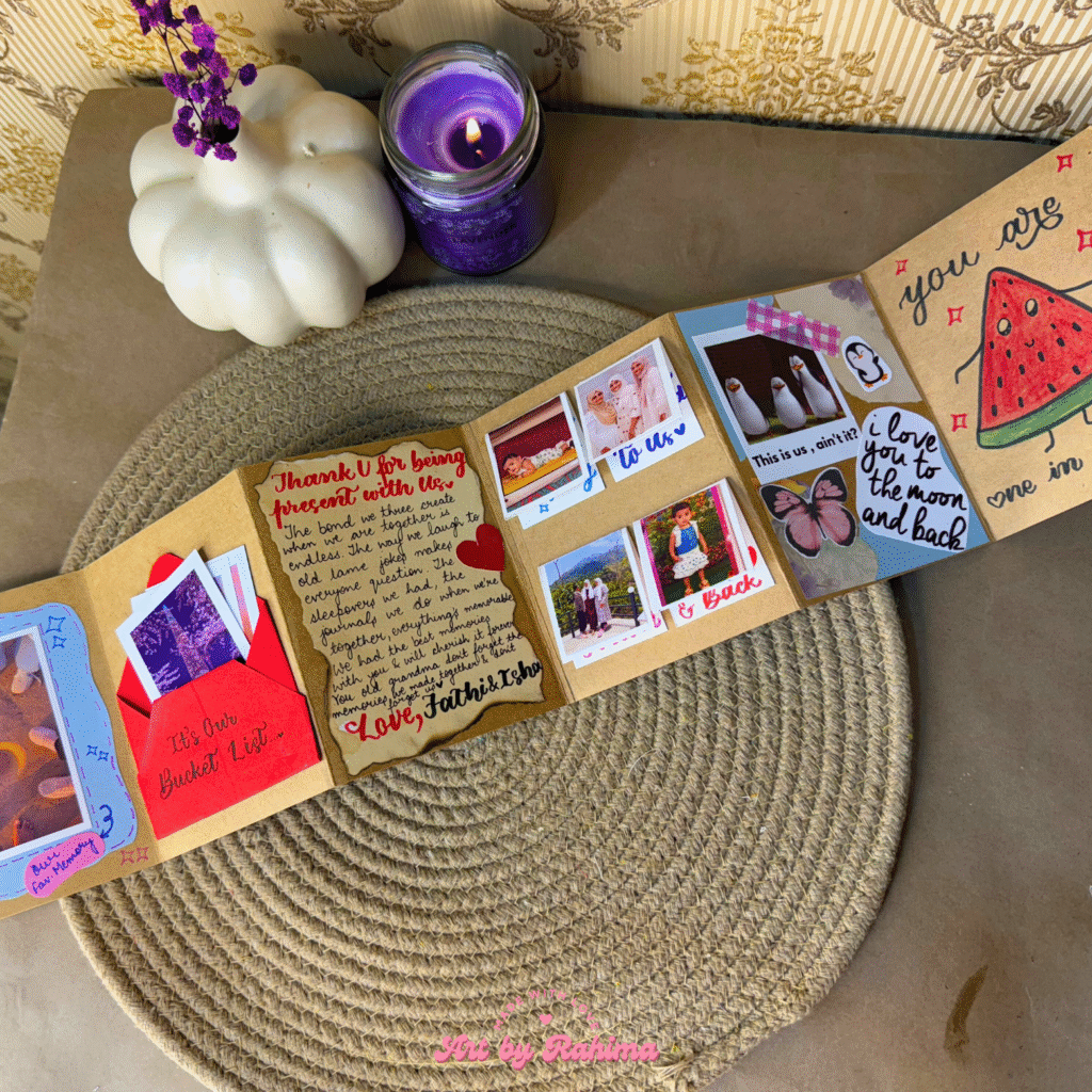 Handmade Surprise Zigzag Card – closed view