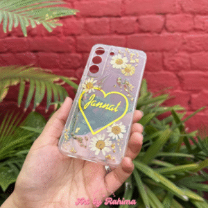 Personalised Resin Floral Phone Cover with Name