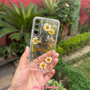 Personalised Resin Floral Phone Cover with Name