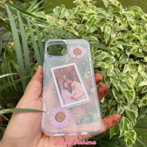 Floral Personalised Resin Phone Case with Photo | Custom Resin Cover