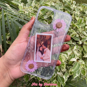 Floral Personalised Resin Phone Case with Photo | Custom Resin Cover