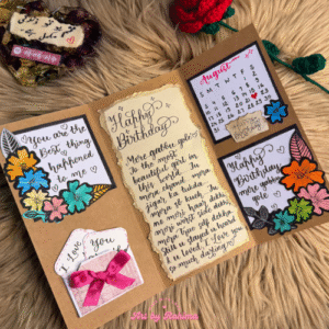 Floral Trifold Letter Card | Handmade Personalized Greeting