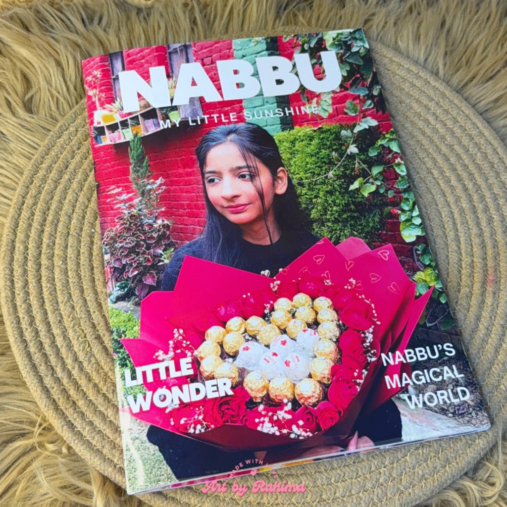 Custom photo magazine A4 size with personalised cover
