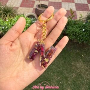 Flower Preserved Alphabet Keychain