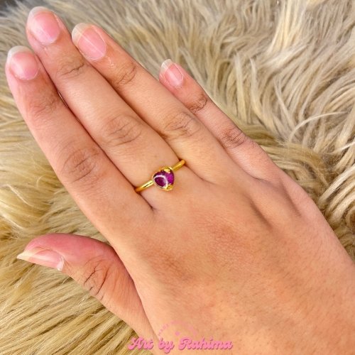 Handmade resin rings with preserved flowers