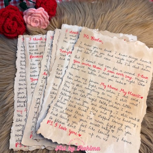 Handmade set of 7 Open When letters with envelopes
