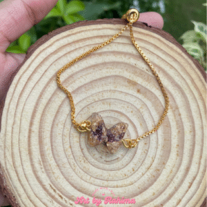 Resin Pull-Chain Bracelet with Preserved Flowers | Handmade Adjustable Floral Jewellery