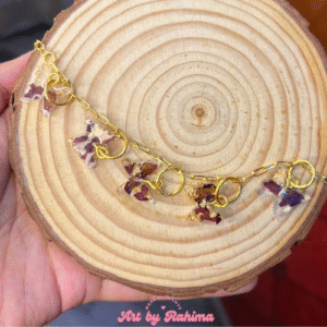 Resin Chain Bracelet with Butterfly Charms | Special Flower Preservation Jewellery