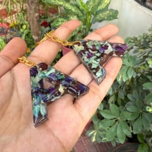Orchid Preserved Alphabet Keychain