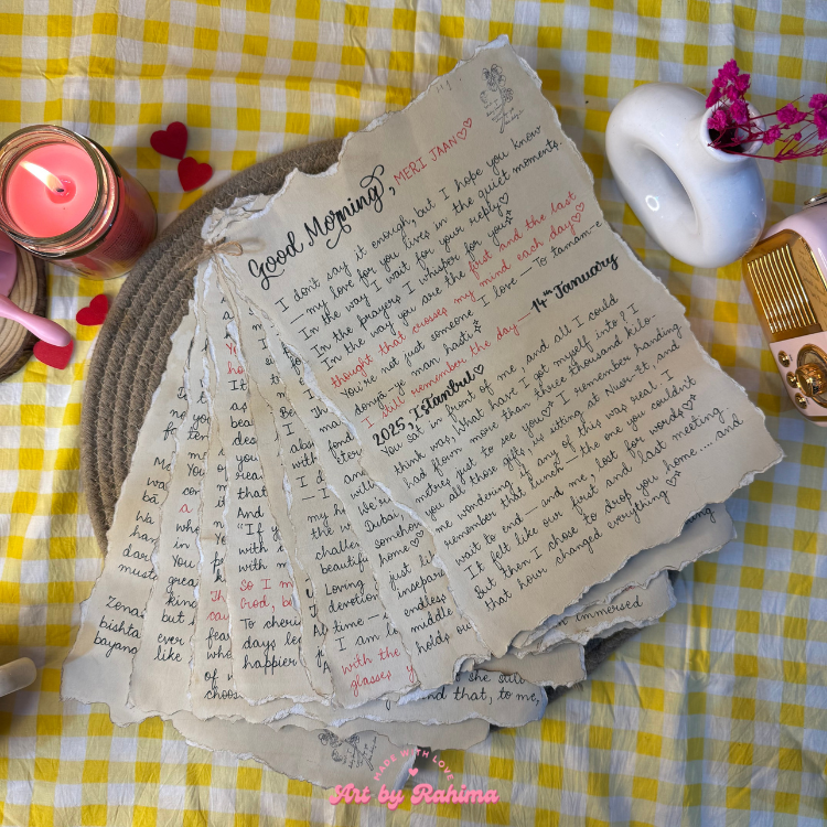 Customized vintage envelope for handwritten letter